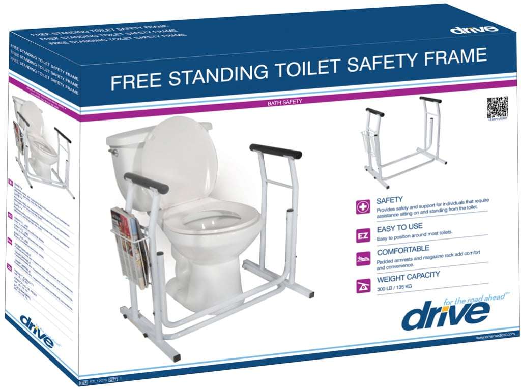 Drive retail box for RTL12079, titled free standing toilet safety frame