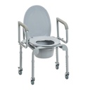 Steel Drop-Arm Commode with Wheels by Drive Medical, 11101W