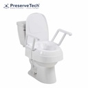 PreserveTech Universal Raised Toilet Seat, Height Adjustable - RTL12C002-WH