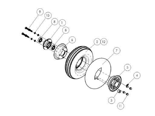[HC-04750200] Fortress Front Wheel Assembly