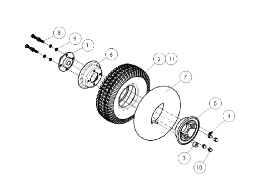 [HC-04750100] Fortress Rear Wheel Assembly