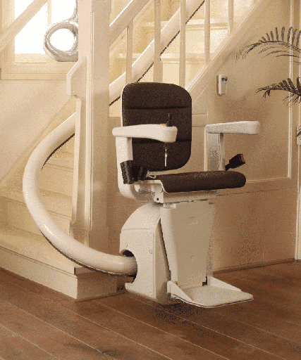 [FREECURVE] Handicare Freecurve Curved Premium Stairlift (90˚ FLAT OR SPIRAL (HELIX) TURN)