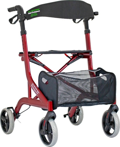 [805-S19] Nighthawk Artisan Ovation Type 3 Rollator (MW3NM1005) (RED, 19" SEAT HEIGHT)
