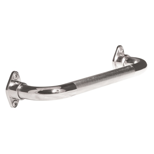 [785-132] Aquasense Knurled Chrome Grab Bar With Rotating Flange (16")