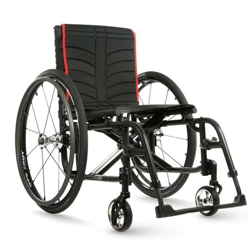 [WMA3QU005] Sunrise Quickie 2 Folding Type 3 Chair (WMA3QU005) (BLACK, 12" SEAT WIDTH, 12" SEAT DEPTH)