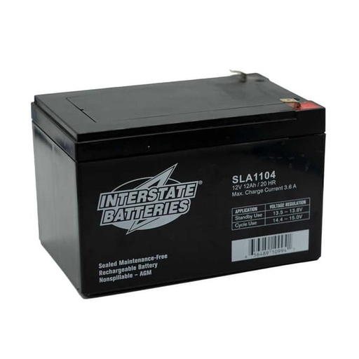 [SLA1104] Interstate 12V 12Ah SLA .250 Fasten