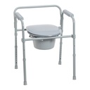 Folding Steel Commode by Drive Medical, RTL11158KDR