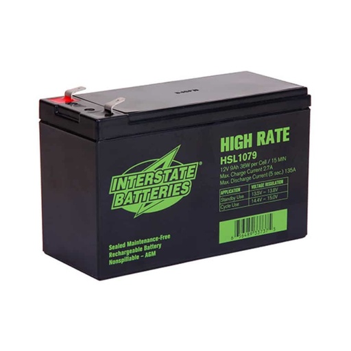 [HSL1079] Interstate HSL1079 Battery – 12 Volts 9Ah