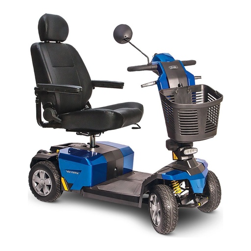 [S710LXCACR1003] Pride Victory 10 LX Four Wheel Scooter (WP0001273) (RED, SOLID TIRES)