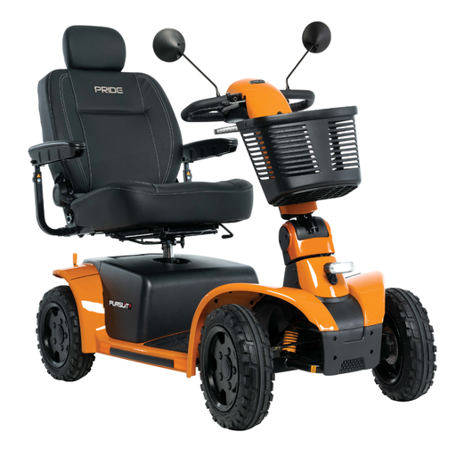 Pride Pursuit 2 Four Wheel Mobility Scooter (BLACK, 16" SEAT WIDTH, 16" HIGH)