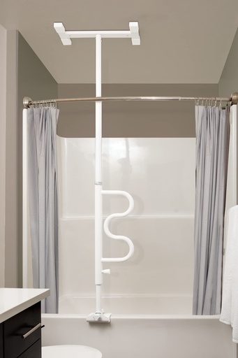 [SP-HD-1-1] Standers Bathtub Security Pole With Curved Grab Bar