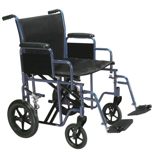 [BTR20-B] Drive 20" Bariatric Steel Transport Chair - BTR20-B