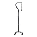 Airgo Comfort-Plus Small-Base Quad Cane, Black 770-854