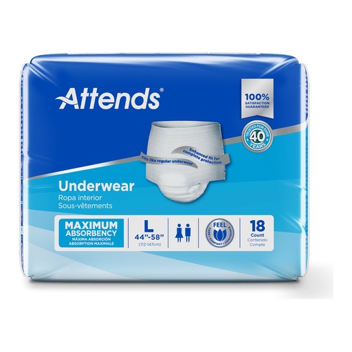 [086679281490] Attends Underwear Maximum Absorbency, Large And X-Large (LARGE)