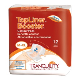 Tranquility TopLiner Contour Booster Pads, 12 per Pack