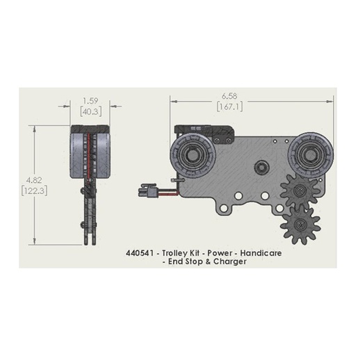 [440541] Savaria A-Series Power Traverse Trolley Kit For A Handicare Track, 440541