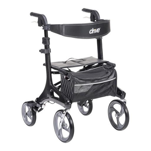 Drive Nitro Elite CF Carbon Fiber Rollator with 10 in Casters, RTL10266CF