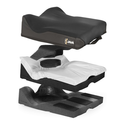 Ride Designs Java cushion, contoured foam on a vented base
