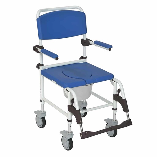 Aluminum Rehab Shower Commode Chair by Drive Medical, NRS185007