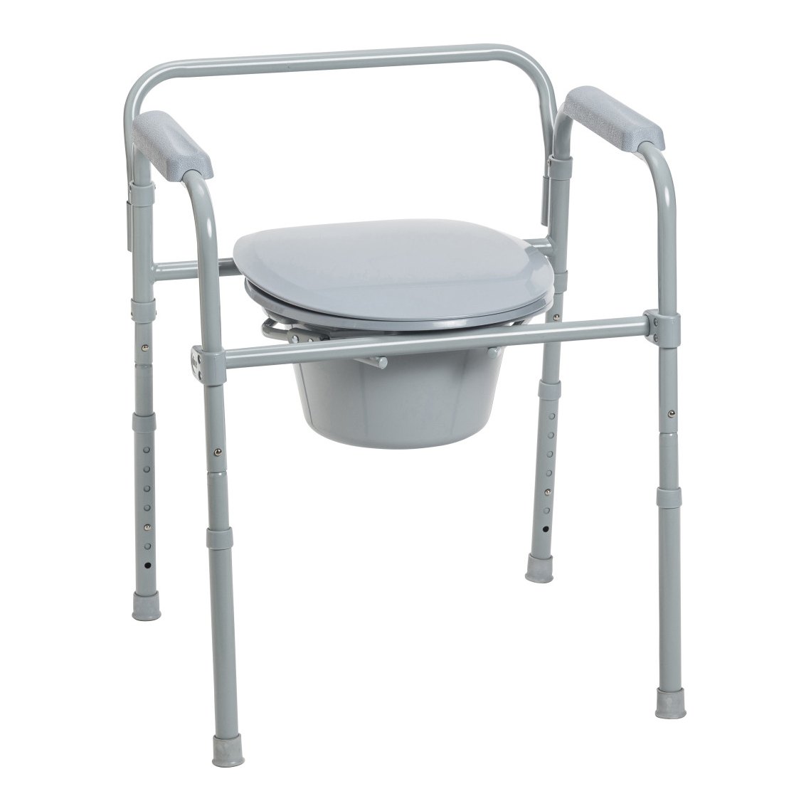 Folding Steel Commode by Drive Medical, RTL11158KDR