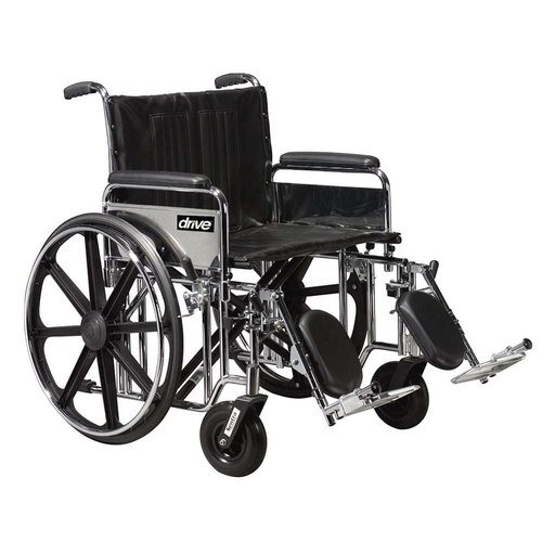 Drive Sentra Bariatric Wheelchair, 500 lb, 20 to 24 Inch Seat Width