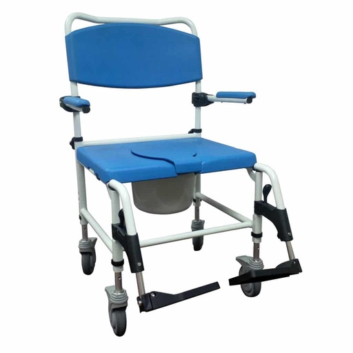 Bariatric Aluminum Rehab Shower Commode Chair by Drive Medical, NRS185008