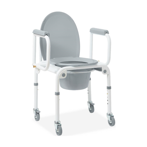 Drop-Arm Commode with Wheels by Medline, G1-303DWX1