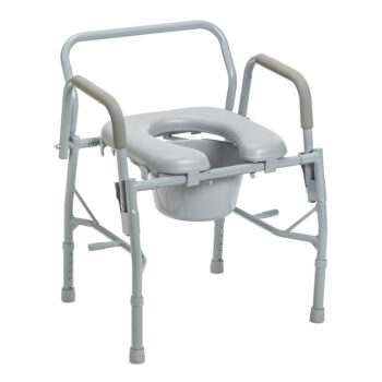 Drive Drop Arm Steel Commode with Padded Seat - 11125PSKD-1 258304 Commode with Padded Seat