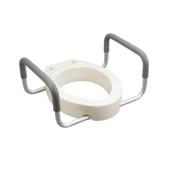 Premium raised toilet seat with removable arms in toronto mobility specialties raised toilet seat