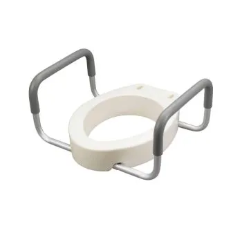 Premium raised toilet seat with removable arms in toronto mobility specialties raised toilet seat