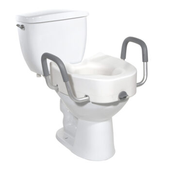 Drive Premium Plastic, Raised, Elongated Toilet Seat with Lock, 5