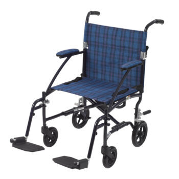 Drive Fly-Lite Aluminum Transport Chair - DFL19-BL Dfl19 bl Airgo Comfort-Plus XC