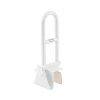 Drive Clamp-On Tub Rail White Drive Clamp on Rail White clamp on bath safety grab rail, floor to tub bath safety rail, Drive Clamp-On Tub Rail