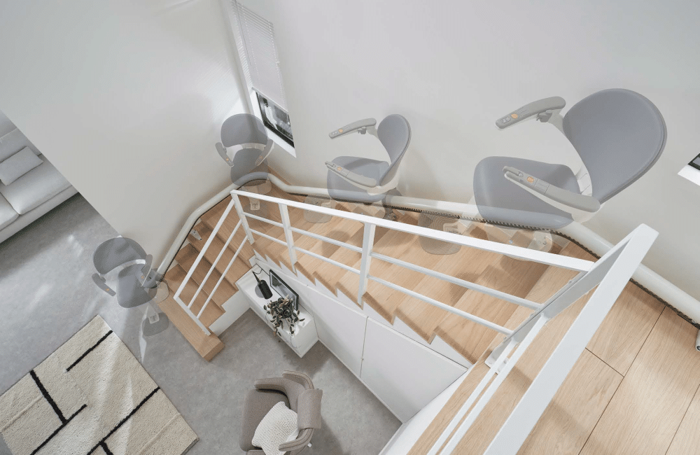 Flow x stairlift advanced swivel and level technology