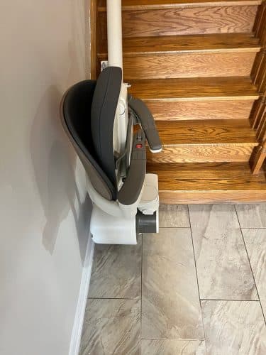 Flox x curved stairlift install in brampton 19 scaled