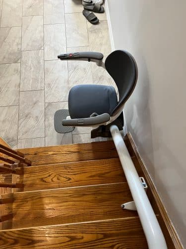 Flox x curved stairlift install in brampton 26 scaled