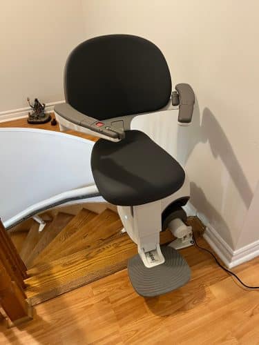 Flox x curved stairlift install in brampton 28 scaled