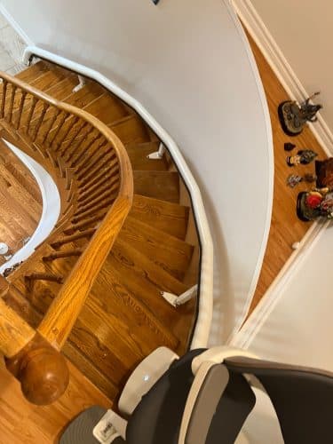 Flox x curved stairlift install in brampton 35 scaled