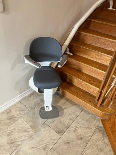 Flox x curved stairlift install in brampton 6 scaled