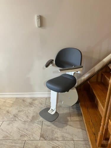 Flox x curved stairlift install in brampton 9 scaled