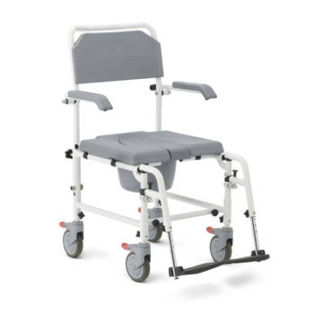 Medline Aluminum Wheeled Commode with Back - G1-504WCPX1 Medline aluminum wheeled commode with back 4 Drop-Arm Commode