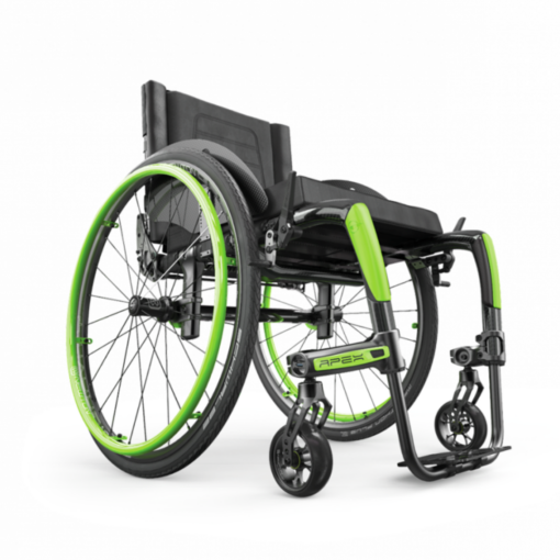 Motion Composites Apex A - Rigid Category 4 Wheelchair (Copy) Apexc accent acidgreen front Apex A