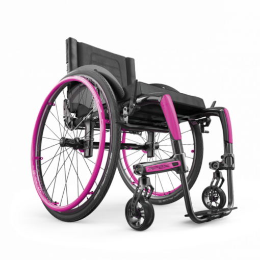 Motion Composites Apex A - Rigid Category 4 Wheelchair (Copy) Apexc accent fuchsia front Apex A