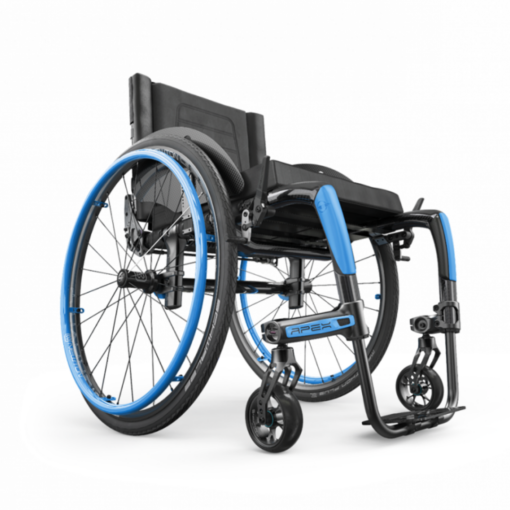 Motion Composites Apex C - Rigid Category 4 Wheelchair Apexc accent skyblue front Apex A