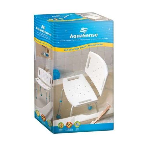 Aquasense adjustable bath chair with backrest