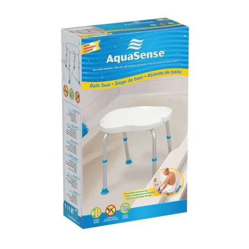 Aquasense ergonomic adjustable bath chair without backrest