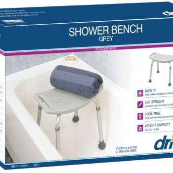 Drive medical bathroom safety shower tub bench chair without back
