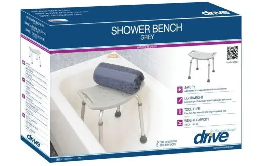 Drive medical bathroom safety shower tub bench chair without back