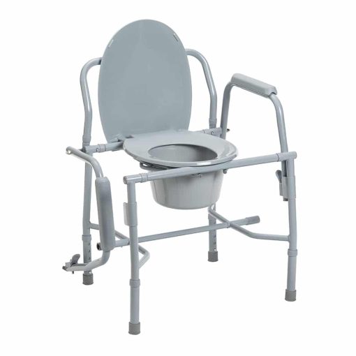 Drive medical deluxe steel drop-arm commode 11125kd-1