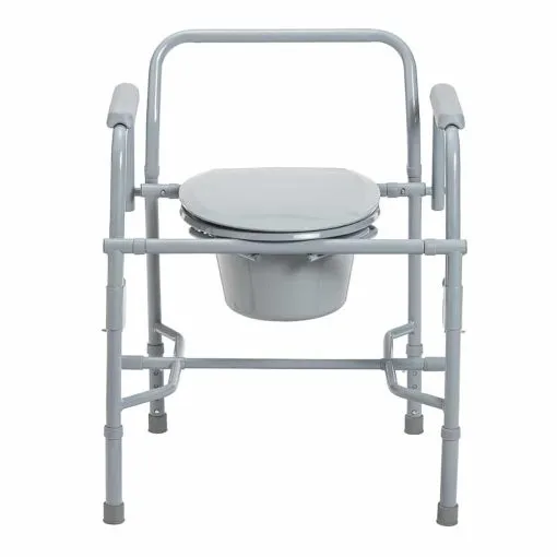 Drive medical deluxe steel drop-arm commode 11125kd-1
